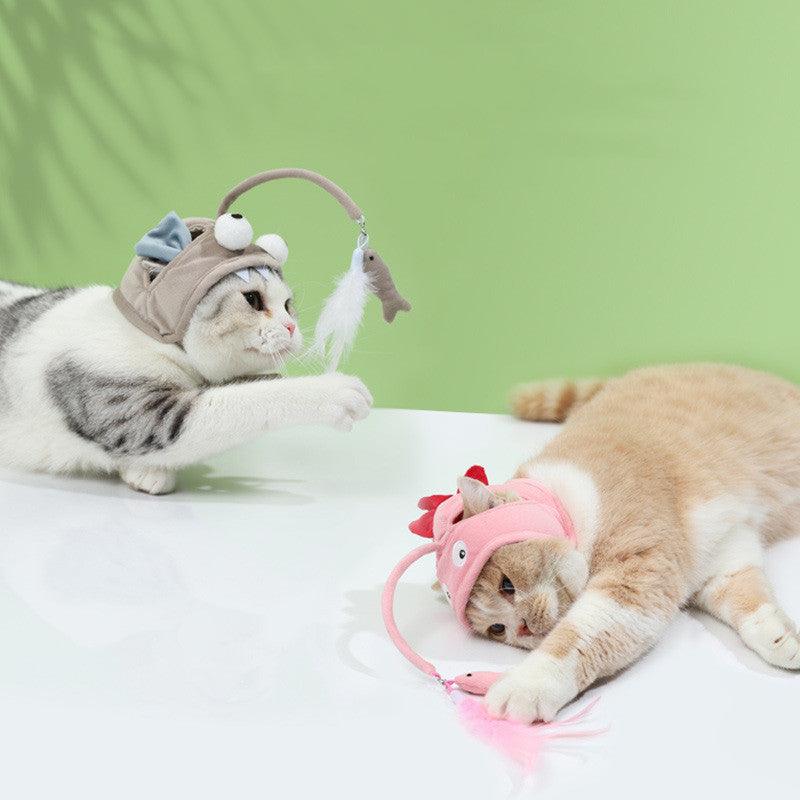 Fashionable And Fun Cat Toy Hat Set