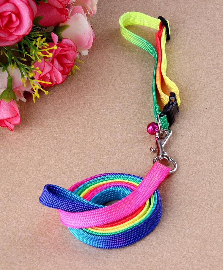Rainbow Round Cat Leash And Dog Chain