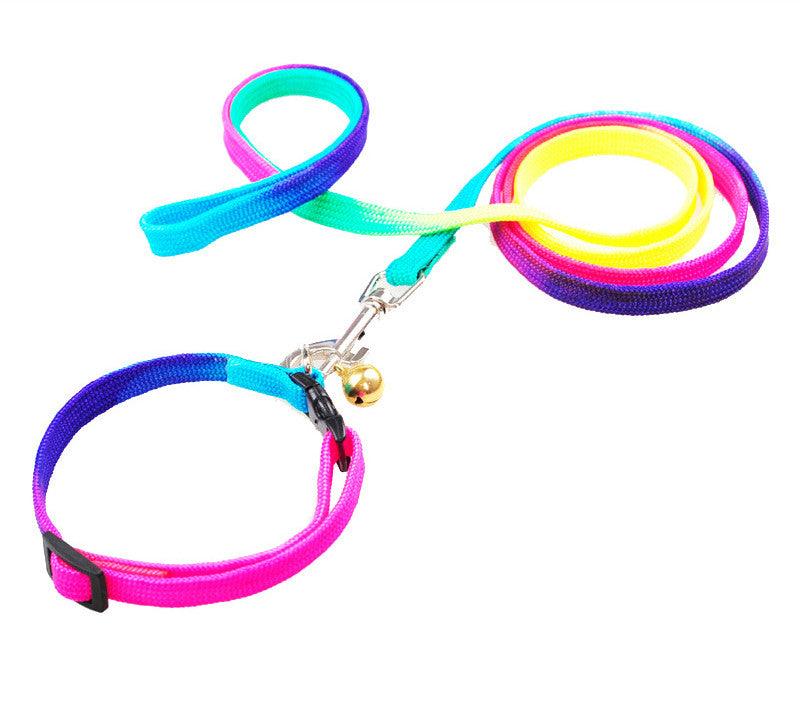 Rainbow Round Cat Leash And Dog Chain
