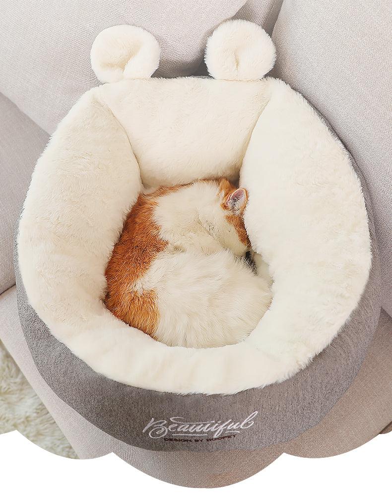 Snugglepaws Deluxe Cozy Cotton Dog Bed - Luxurious Sleeping Bag For Puppies And Small Dogs