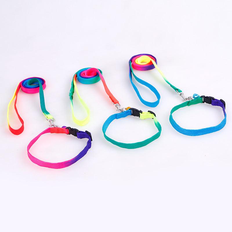 Rainbow Round Cat Leash And Dog Chain