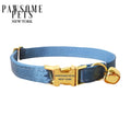 SMALL SIZE DOG & CAT COLLAR - SILVER BLUE
