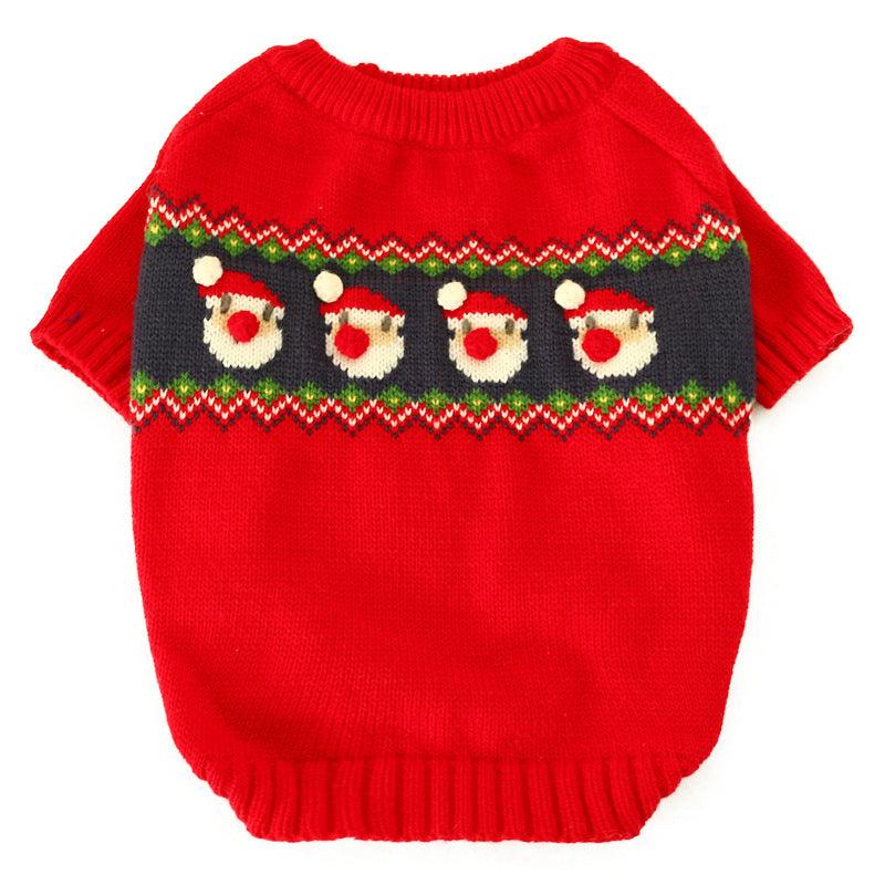Festive Pet Sweater: Cozy Christmas Delight-0