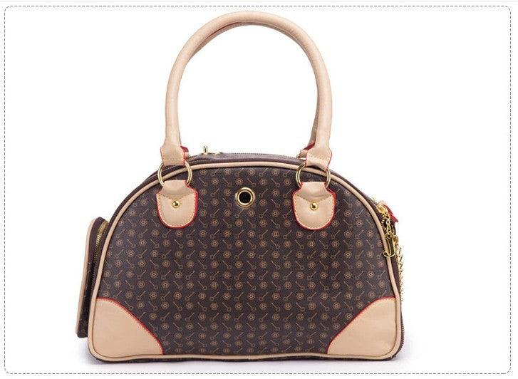 Luxury Leather Pet Travel Tote: Stylish And Practical Dog And Cat Carrier