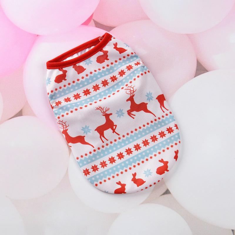 Festive Holiday Pet Vest - Christmas Cartoon Dog Clothes-2