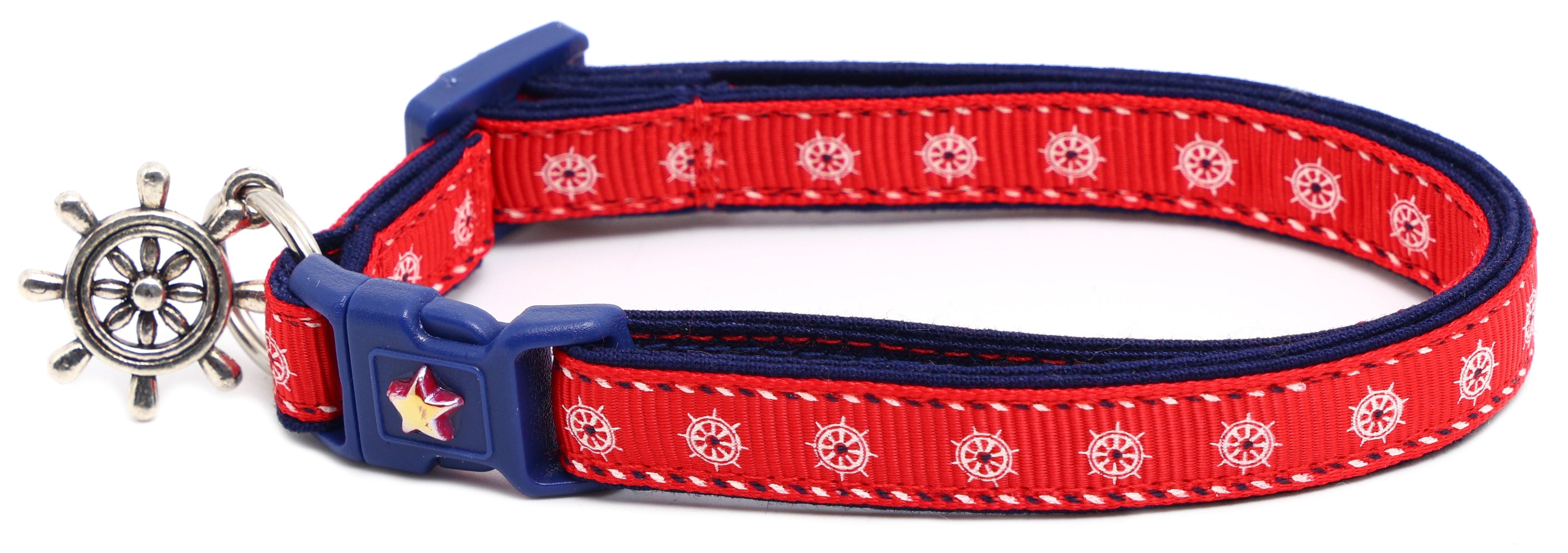 Ships Wheels Breakaway Cat Collar-8