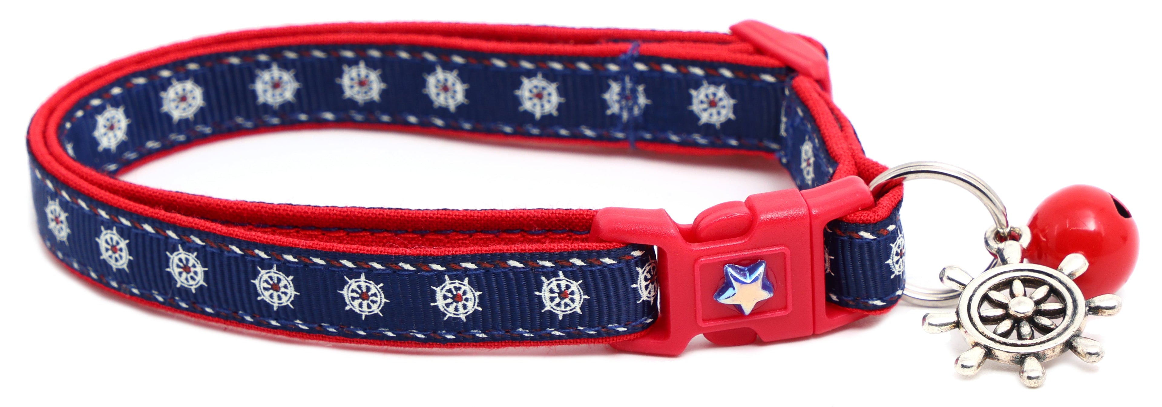 Ships Wheels Breakaway Cat Collar-4