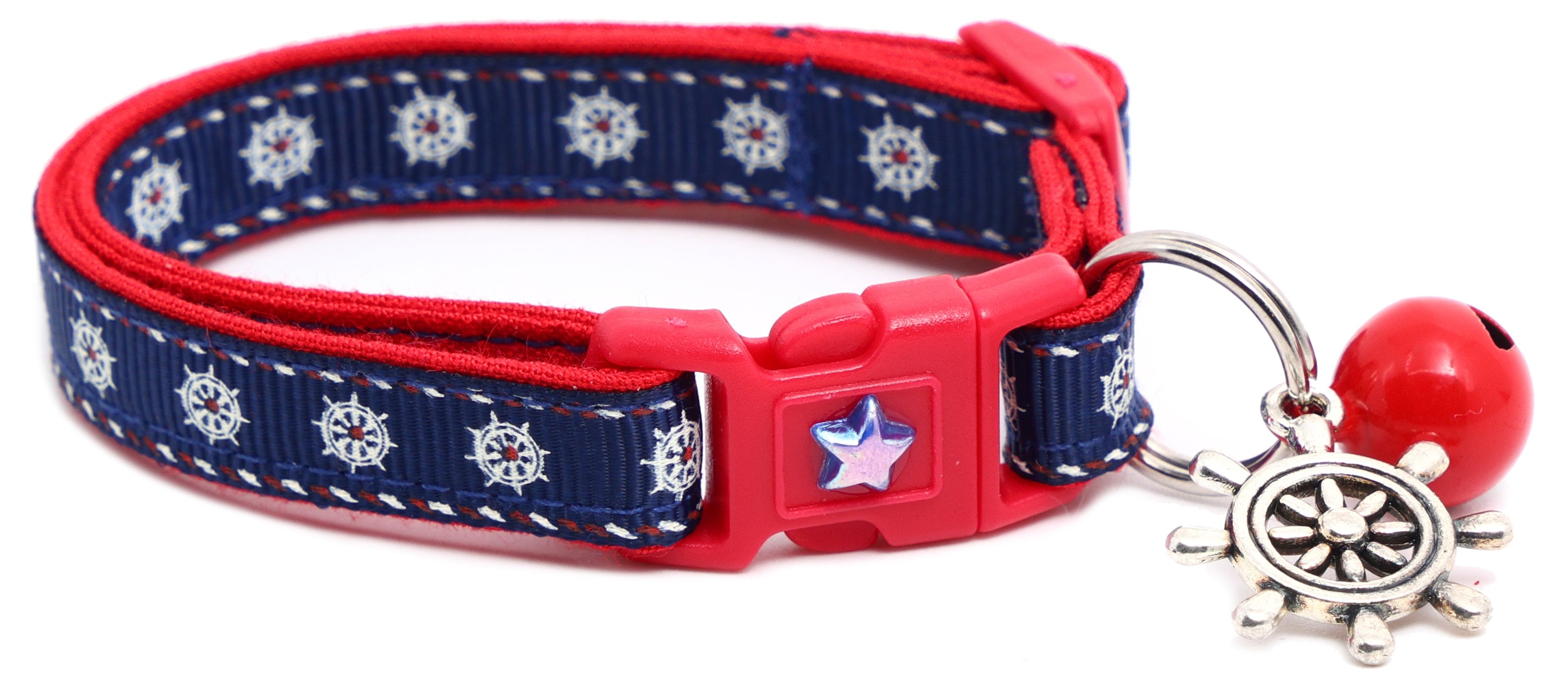 Ships Wheels Breakaway Cat Collar-13