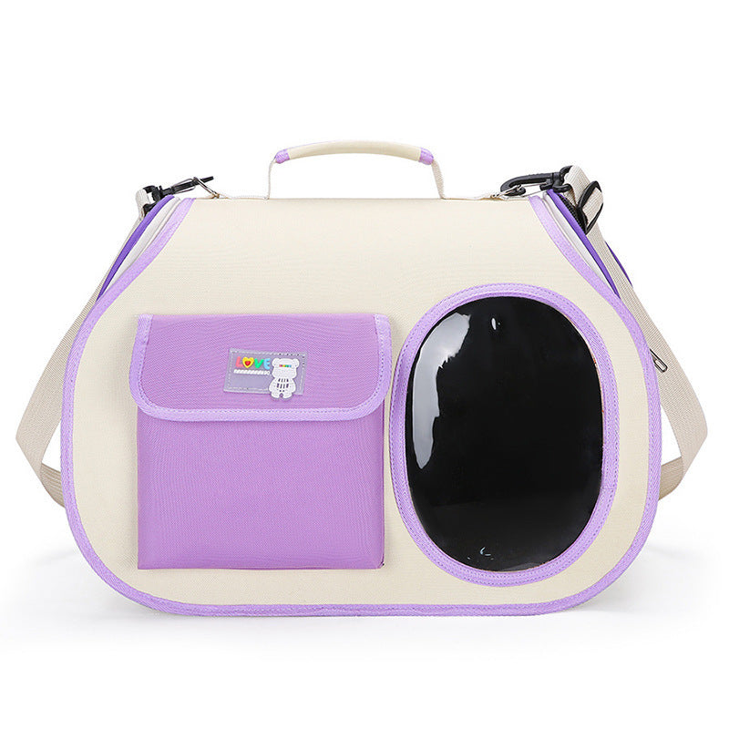 NNEDSZ Purple Colors Pet Carrier Backpack, Breathable Cat Carrier Backpack with Transparent Window, Airline Approved Dog Backpack Carrier for Small Dogs and Cats, Travel Hiking Camping