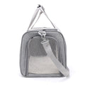 NNEDSZ Grey Portable Pet Travel Carrier Bag - Foldable, Durable, and Comfortable for Small Dogs & Cats 45cmx30cmx30cm