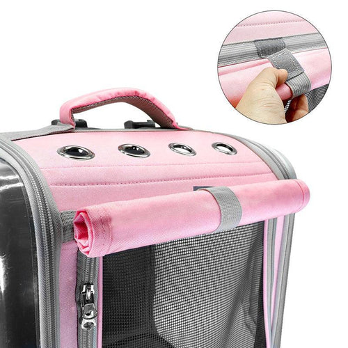 Breathable Bubble Cat Carrier Backpack - Portable Travel Outdoor Shoulder Bag For Small Dogs And Cats