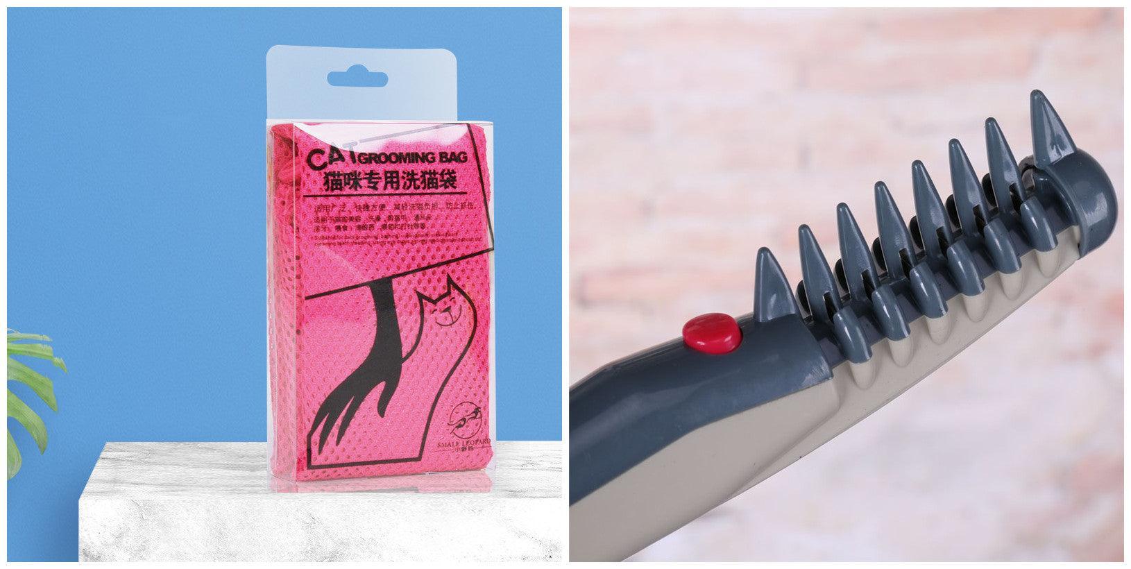 Cat Grooming Essentials Set: Ultimate Cat Bathing Kit With Anti-Scratch Cat Bag And Pet Nail Clipper