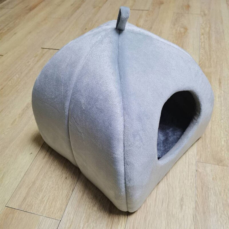 Cat House Nest Warm Mat For Small Dogs Cats Soft Tent Cave Winter Cat Bed Cushion Cartoon Puppy Kennel Pet Sleeping Beds House