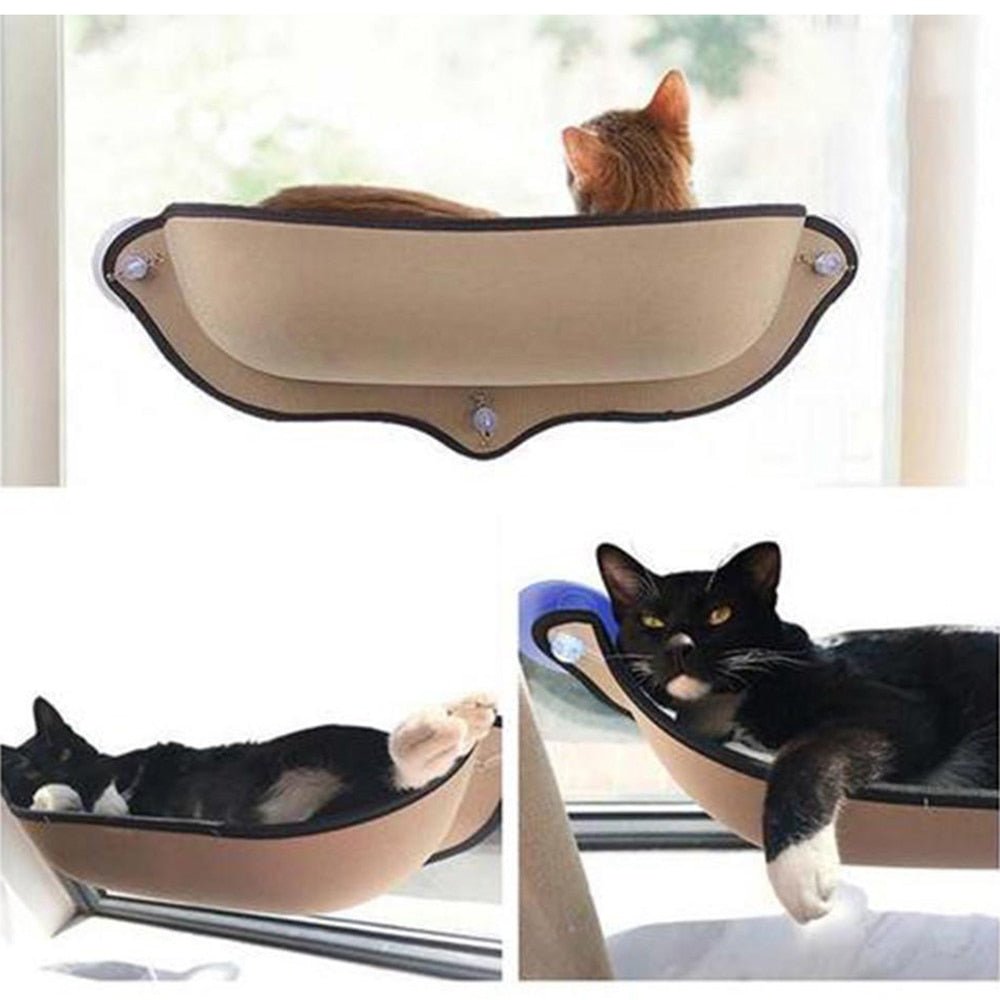 Cat Window Hammock With Strong Suction Cups Pet Kitty Hanging Sleeping Bed Comfortable Warm Ferret Cage Cat Shelf Seat Beds