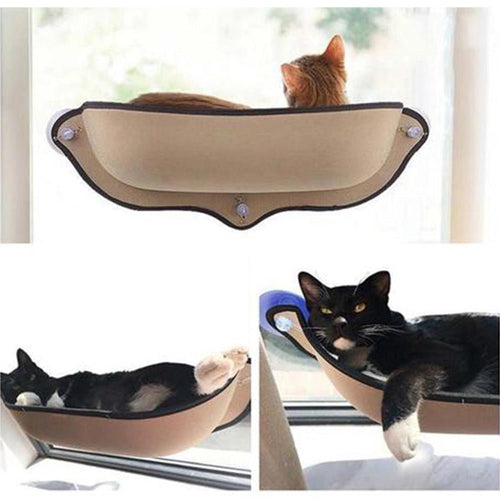Cat Window Hammock With Strong Suction Cups Pet Kitty Hanging Sleeping Bed Comfortable Warm Ferret Cage Cat Shelf Seat Beds
