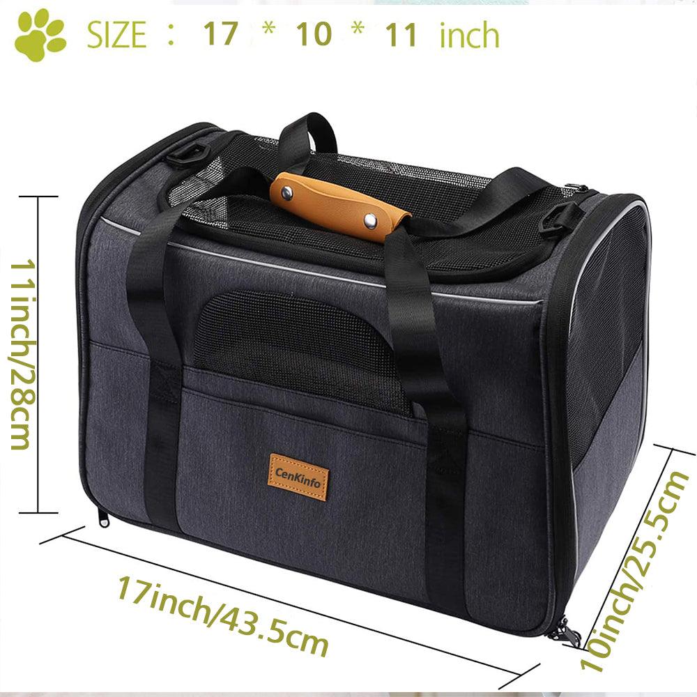 Foldable Portable Pet Carrier Bag - Comfortable Travel Solution For Cats And Dogs