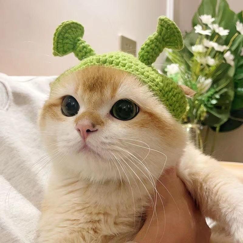 Cozy Knitted Pet Headgear - Handcrafted Cat And Dog Hat