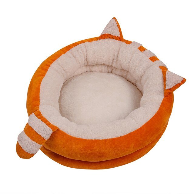 Cute Cat Bed House Warm Pet Kitten Mat Warm Basket for Cats Dogs Indoor Sleepping Bag Dog Kennel Nest Puppy Cushion Pet Supplies