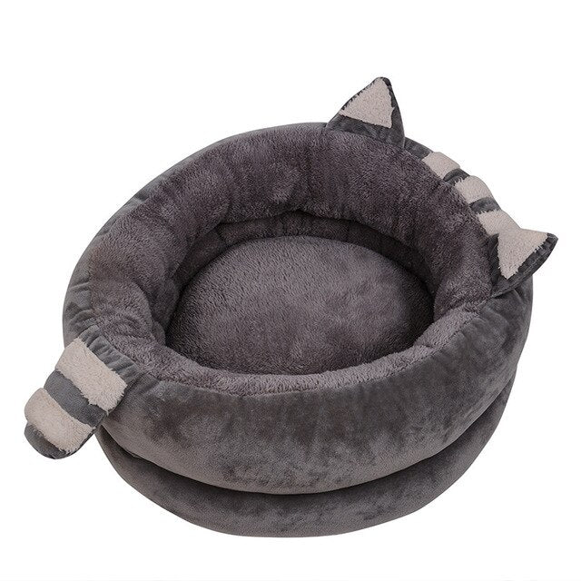 Cute Cat Bed House Warm Pet Kitten Mat Warm Basket for Cats Dogs Indoor Sleepping Bag Dog Kennel Nest Puppy Cushion Pet Supplies