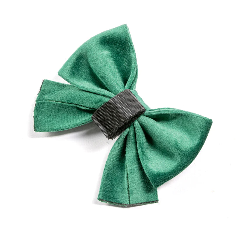 Emerald Green Collection - Dog Harness, Collar, Bow Tie, Lead and Poop Bag Holder by Fluffy Tailers