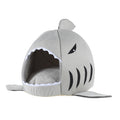 Willstar Pet Cat Bed House Gray Shark Shape Kennel Dog Warm Sleeping Mat Comfortable Beds for Small Large Pets