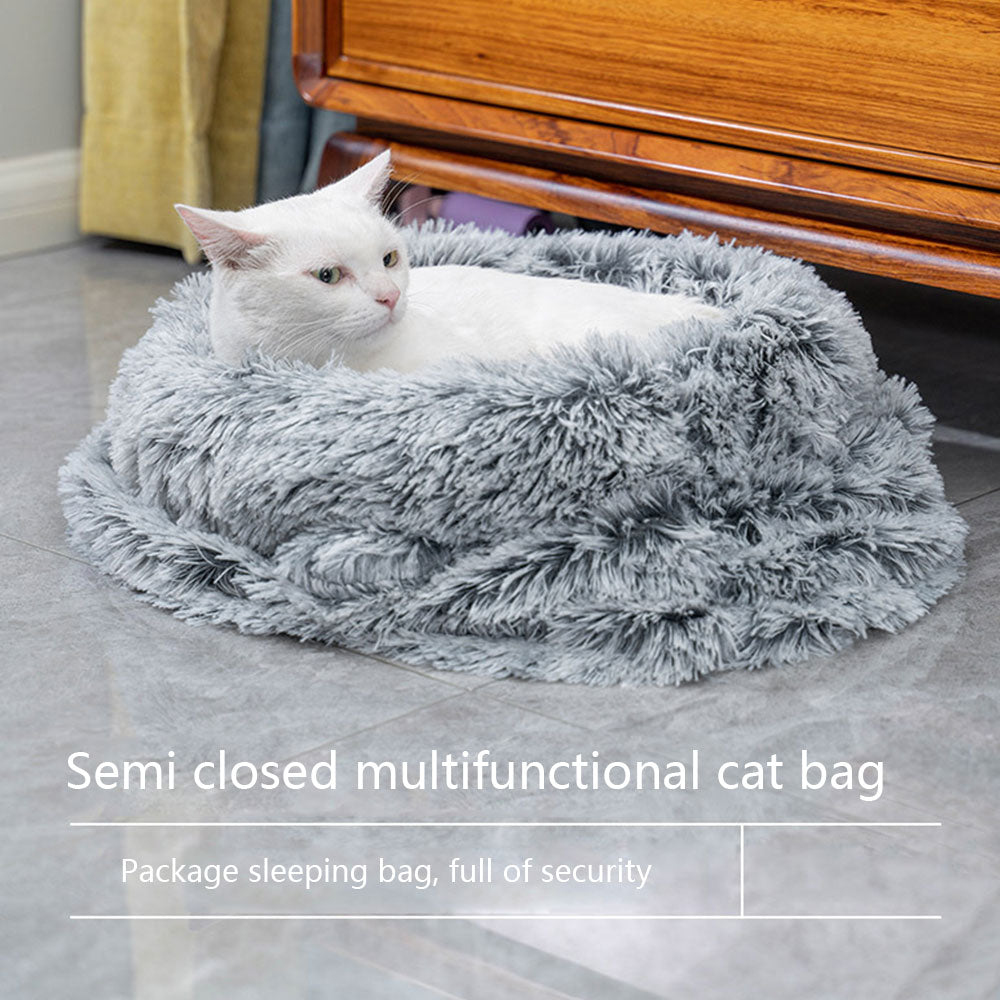 Pet Dog Cat Sleeping Bed Soft Plush  Nest Kennel Cave House Cats Cute Bag Mat Pad Tent Pets Winter Warm Cozy Beds