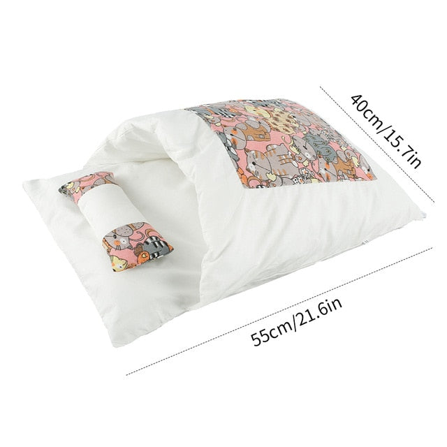 Willstar Removable Dog Cat Bed Sleeping Bag Sofa Mat Winter Warm Small Cats House Beds Kitten Puppy Nest Cushion Pet Product