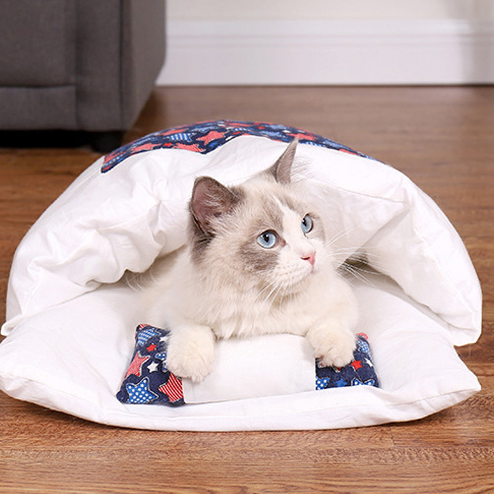 Willstar Removable Dog Cat Bed Sleeping Bag Sofa Mat Winter Warm Small Cats House Beds Kitten Puppy Nest Cushion Pet Product