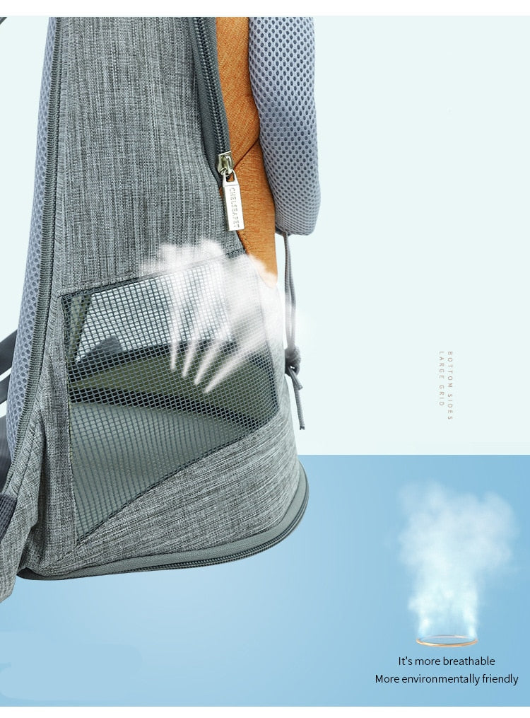 Portable Dog Carrier Bag Double Shoulder Backpack Breathable Mesh Handbag Outdoor Travel Front Bags for Puppy Cats Pet Supplies