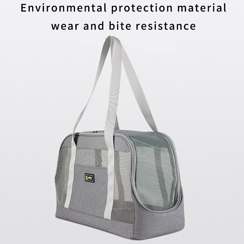 Portable Dog Carrier Bag Breathable Mesh Backpack Durable Large Capacity Handbag Outdoor Travel Pet Carrying Bags for Dogs Cats