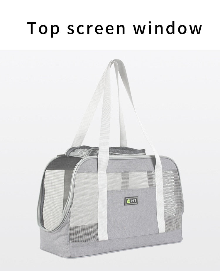 Portable Dog Carrier Bag Breathable Mesh Backpack Durable Large Capacity Handbag Outdoor Travel Pet Carrying Bags for Dogs Cats