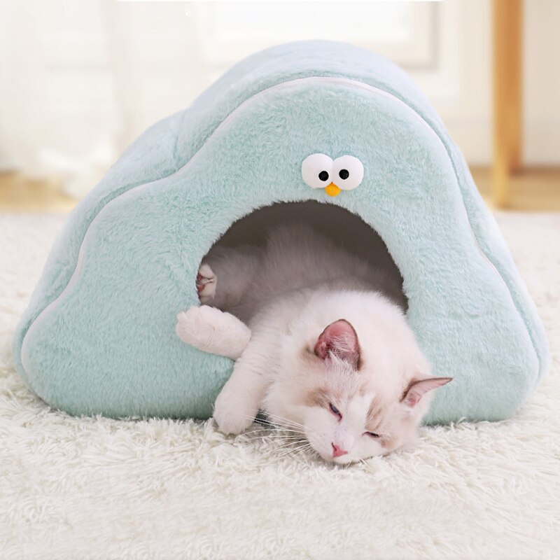 Pet Dog Cat House Warm Comfort Pet Deep Sleeping Nest Cave for Cats Dogs Winter Cat Bed Mat Basket Puppy Kennel Beds Cama Gato