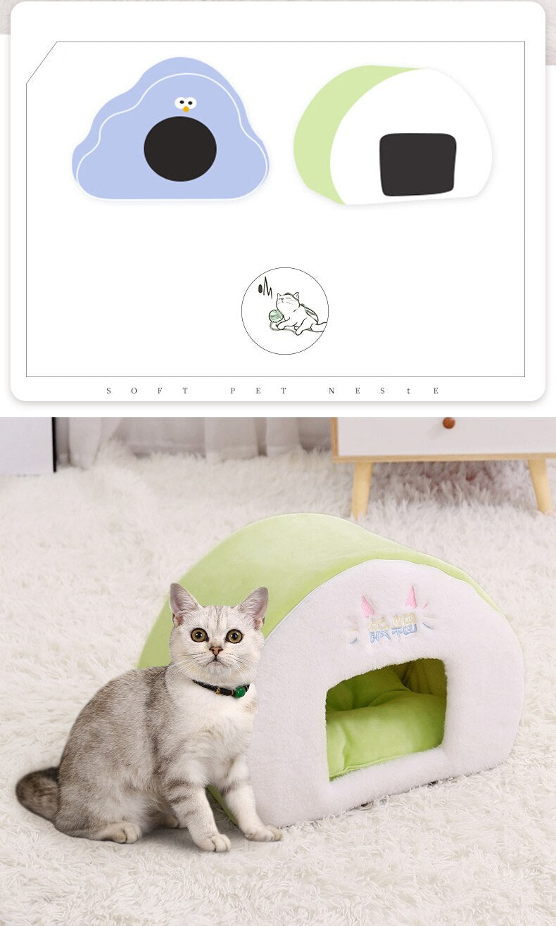 Pet Dog Cat House Warm Comfort Pet Deep Sleeping Nest Cave for Cats Dogs Winter Cat Bed Mat Basket Puppy Kennel Beds Cama Gato