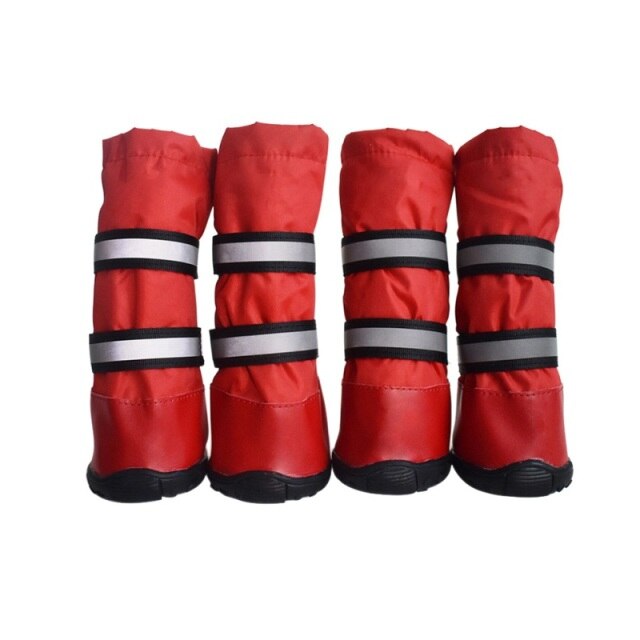 4pcs/set Antiskid Puppy Shoes Soft-soled Dog Shoes Waterproof Soft Pet Paw Care Pet Accessories Chihuahua Yorkie Shoes